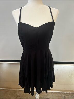 Talula Black Spaghetti-Strap Mini Dress